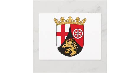 Rheinland Pfalz Wappen Postkarte Zazzlede