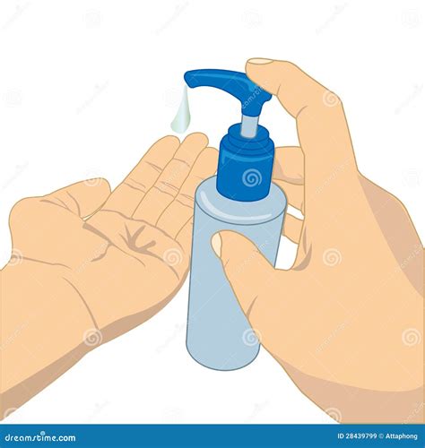 Pumping Lotion From Bottle Vector Stock Vector Image