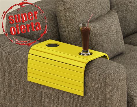 Olbrus sofa side end tables, c table coffee snack couch desk tray stand, laptop notebook tablet pc portable bed sofa side table workstation, over bed table (black walnut) 4.6 out of 5 stars 206 $38.95 $ 38. Esteira - Bandeja Sofá Porta Copo no Elo7 | Jeferson (431991)