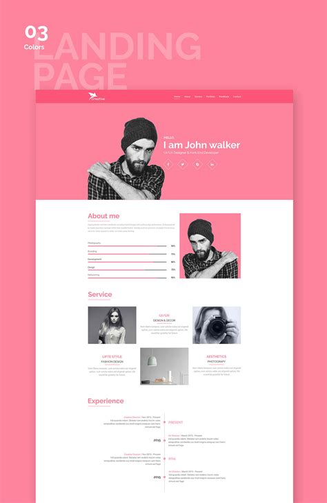 Free Portfolio Template On Behance