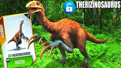 Unlock Therizinosaurus 999 Hatch Jurassic World The Game Youtube