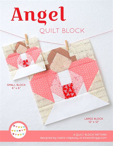 New Christmas Quilt Pattern Angel Quilt Block Ellis And Higgs