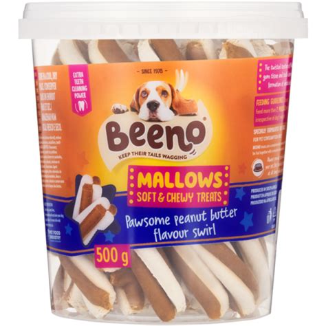 Beeno Mallows Peanut Butter Flavour Dog Treats 500g Dog Chewy Snacks