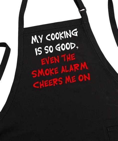 Funny Kitchen Apron My Cooking Is So Good Black Two Pockets Etsy Funny Aprons Funny Aprons
