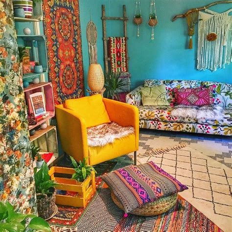 Boho Living Room Ideas Colorful And Vibrant Interior Designs Bohemian