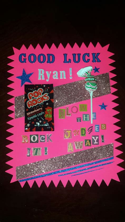 Good Luck Competition Girl Poster! | Dance poster, Candy poster, Poster diy