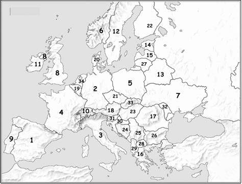 Europe Map Quiz Printable Printable Maps