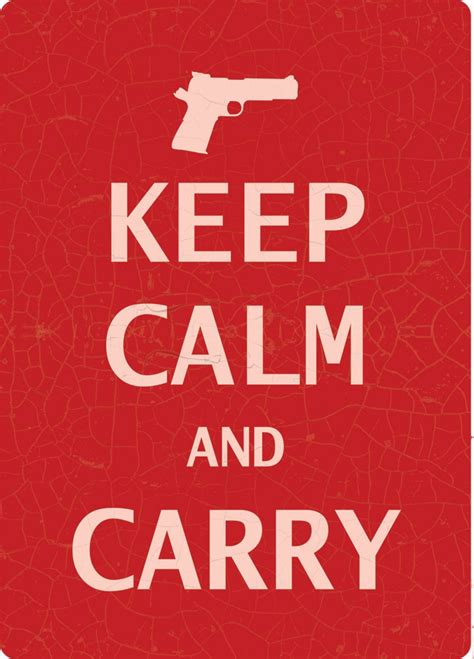 Re1599 Keep Calm And Carry Western Tin Sign