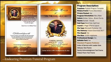 Free Sample Funeral Program Template Of Free African American Funeral