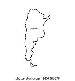 Outline Map Argentina Vector Design Template Stock Vector Royalty Free