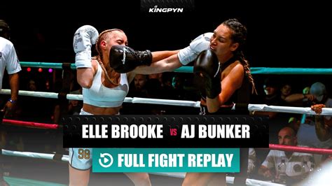 Elle Brooke Vs Aj Bunker Official Full Fight Kingpyn Boxing Youtube