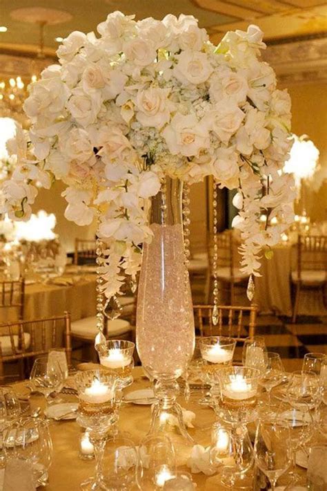 Beautiful White Rose Japanese Wisteria Wedding Centerpiece Etsy