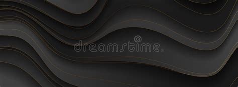Abstract Black And Bronze Curved Waves Corporate Background Stock
