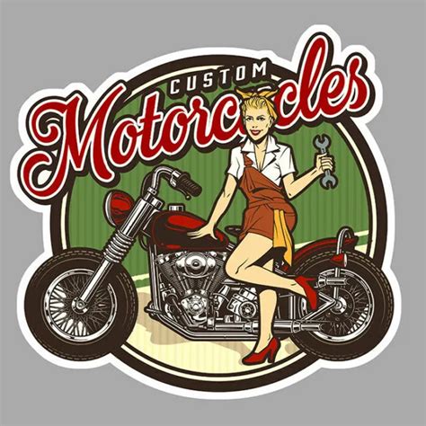 Sticker Pinup Sexy Girl Autocollant Old School Pin Up Garage Vintage Moto Md001 Eur 440
