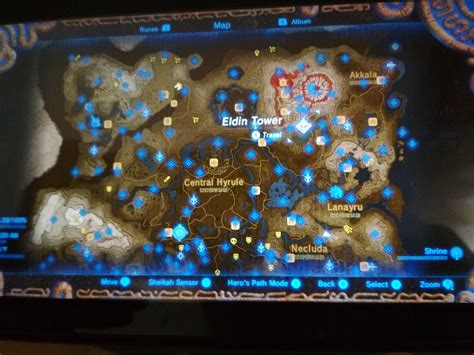 Botw Map With All 120 Shrines