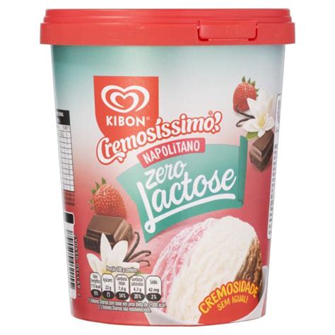 .de diversos sorvetes kibon de chocolate: Sorvete Napolitano Zero Lactose Kibon Cremosíssimo Pote ...