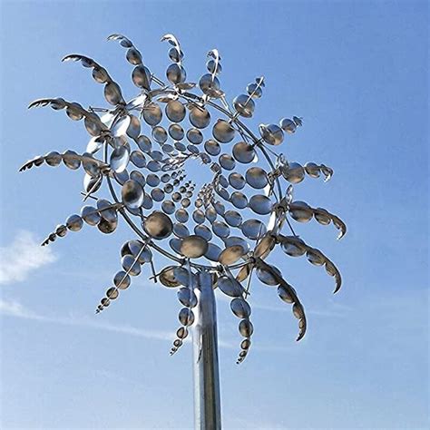 95 Cm Unique Metal Windmill Wind Spinner Sculptures Windcatcher 3d
