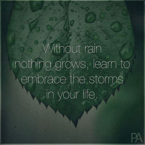 Without Rain Nothing Grows Learn To Embrace In Your Life Phrases