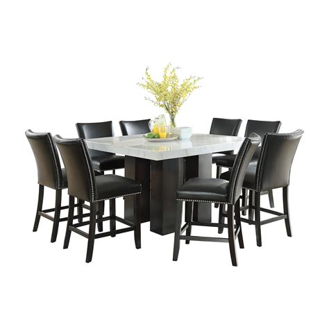 Steve Silver Co Camila Square 9 Piece Counter Dining Table Set