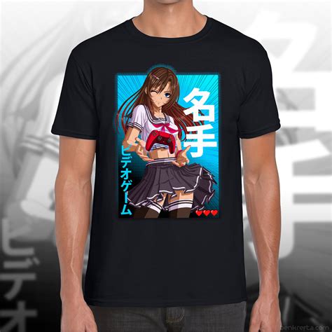 T Shirt Anime Game Girl Master Gamer Short Sleeve Tee Ben