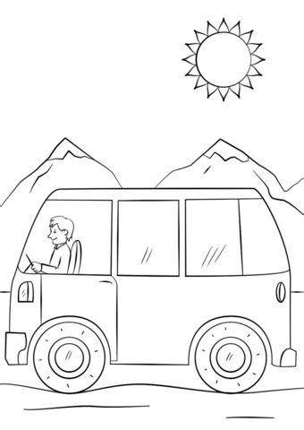 Cartoon Bus coloring page Free Printable Coloring Pages