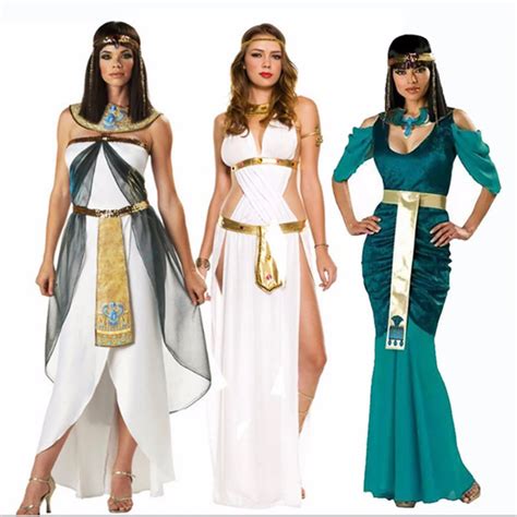 2018 High Quality Cleopatra Costumes Sexy Queen Clothing Greek Goddess Cosplay Party Dress