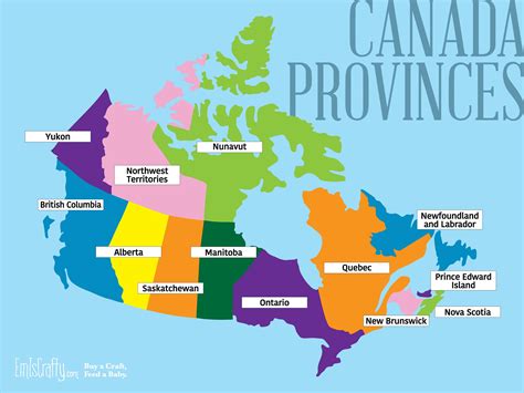 Pattern For Canada Map Canada Provinces And Territories Etsy Canada