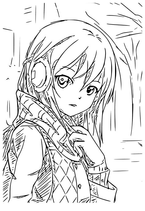 Free Printable Anime Street Coloring Page For Adults And Kids