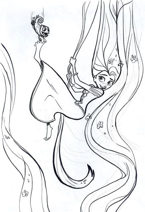 disney publishing artist manny mederos draws rapunzel and pascal from tangled the series