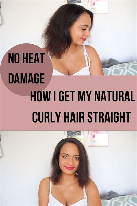 How to straighten hair with a flat iron. How I straighten my natural curly hair without any heat ...