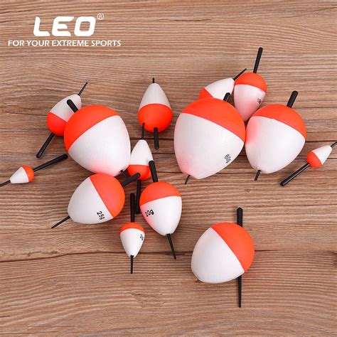 14pcsset Mixed Sizes Polystyrene Fishing Floats With Sticks