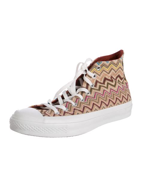 Missoni For Converse Chevron Print High Top Sneakers Shoes W6m20045