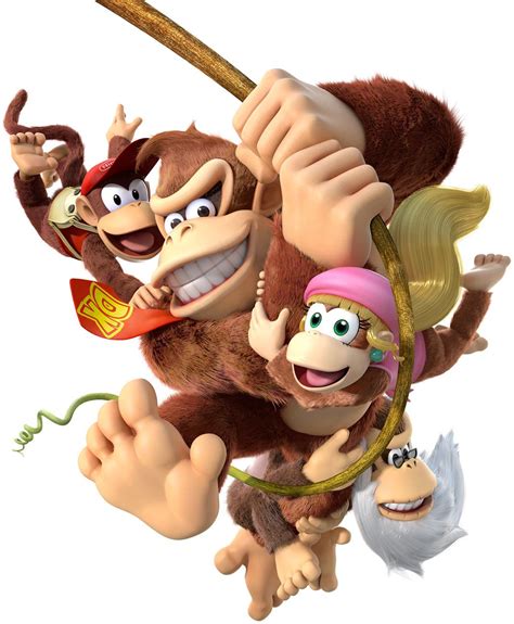 Kongs Swinging Characters And Art Donkey Kong Country Tropical
