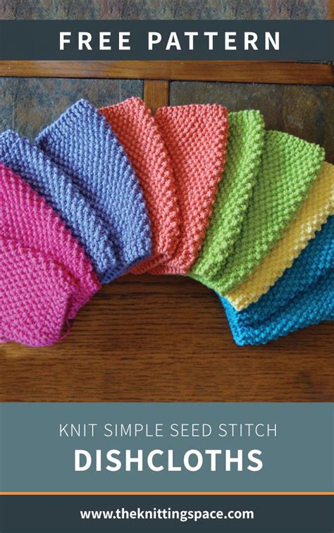 Every round you make, except for the ribbing, will alternate dc, and sc sts. Knit Simple Seed Stitch Dishcloths [FREE Pattern ...