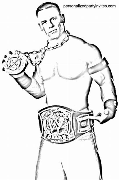 Coloring Cena John Wwe Pages Printable Hardy
