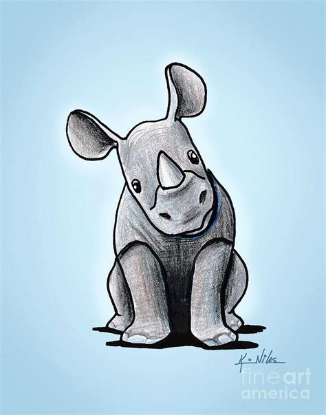 Baby Rhino By Kim Niles Rhino Art Baby Rhino Rhino Painting