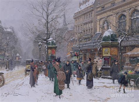Parisian Street Scene Painting By Eugene Galien Laloue Fine Art America