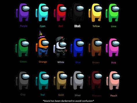 Colors Among Us Black Crewmate Png