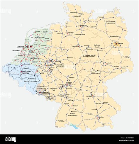 Autobahn Kaart Van Duitsland Vogels