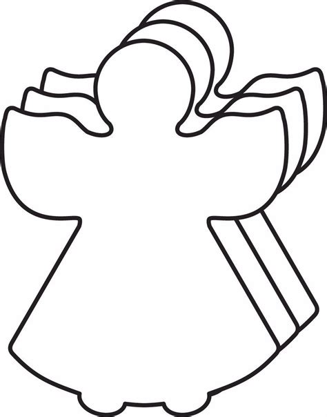 Small Single Color Cut Out Angel Se 262 Christmas Angel Crafts
