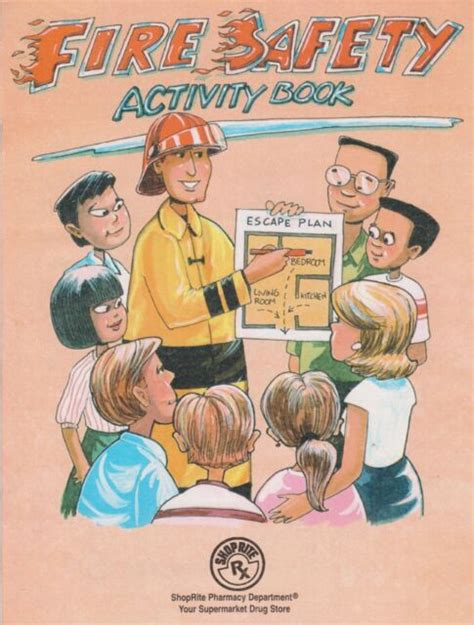 Fire Safety Activity Book Softcover Childrens Educational Vintage