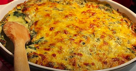 This link is to an external site that may or may not meet accessibility guidelines. Potato, Spinach, And Mushroom Casserole Recipe