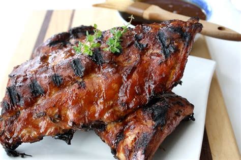 Get baked baby back ribs recipe from food network you can also find 1000s of food network's best recipes from top chefs, shows and experts. Grilled Baby Back Pork Ribs with Molasses & Bourbon Sauce Recipe