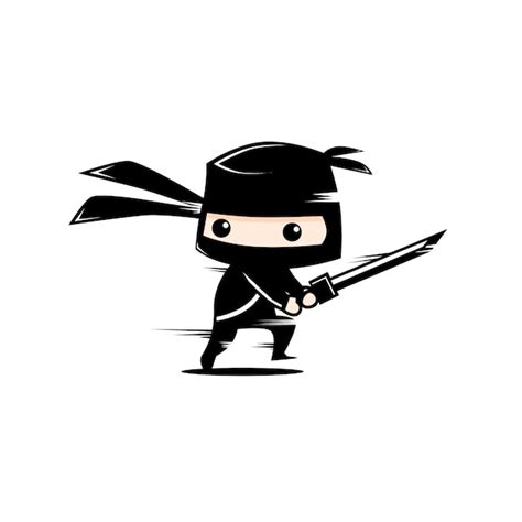 Premium Vector Cute Black Ninja