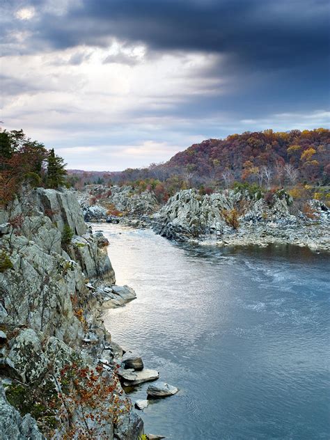 Potomac River From Great Falls Park Virginia Photograph By Brendan Reals