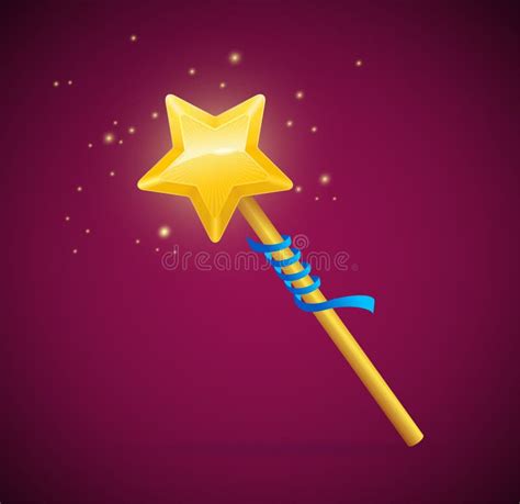 Magic Wand With Shining Star Vector Stock Vector Illustration Of