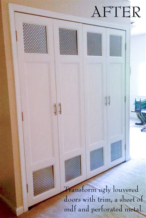 Take the width of your closet door opening and divide in into 4. DIY Bi-Fold Closet Door Makeovers - Bright Green Door