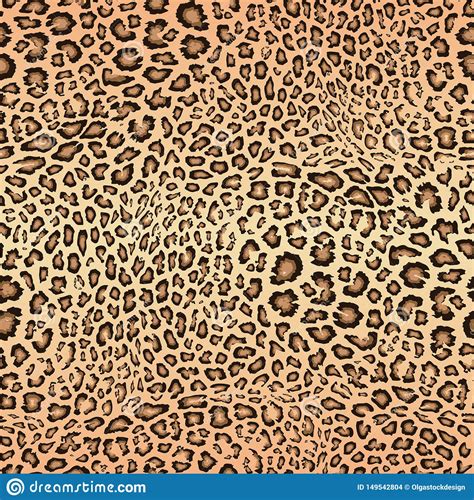 Leopard Skin Pattern Vector Seamless Texture Animal