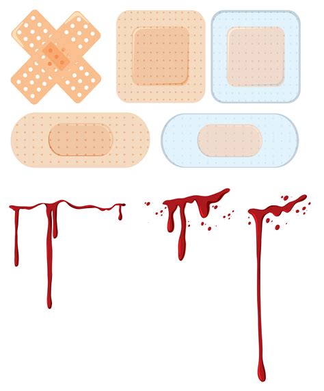 A Set Of Wound And Bandage 606406 Vector Art At Vecteezy
