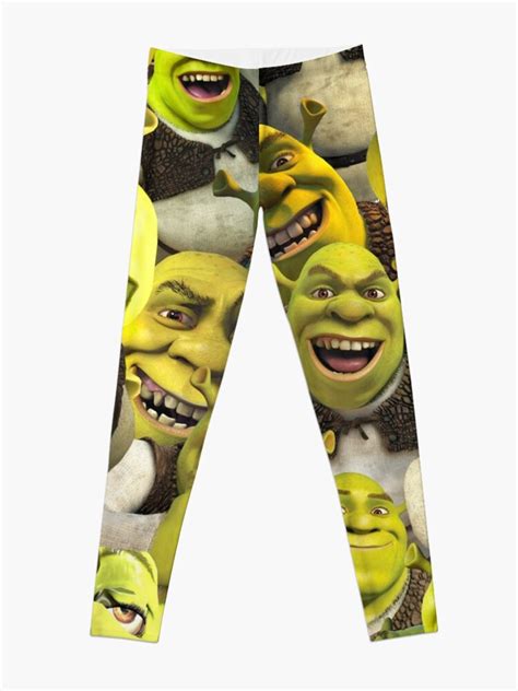 Shrek Collage Leggings For Sale By Llier4 Redbubble